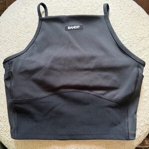 Bandit Stamina Running Crop - Women's Black Top / Bra in Medium